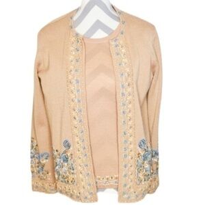 OSCAR De La Renta embroidere top and jacket
